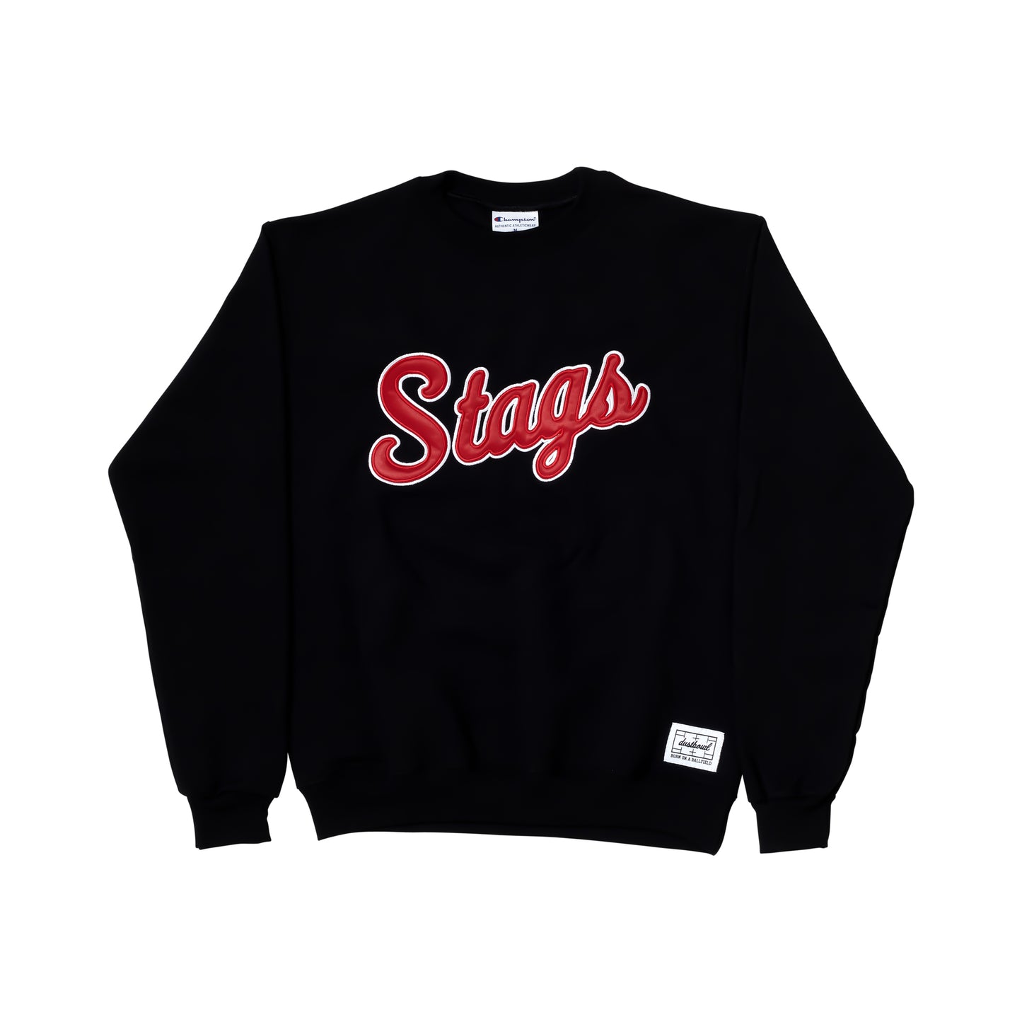 Stag Script Crewneck | Black