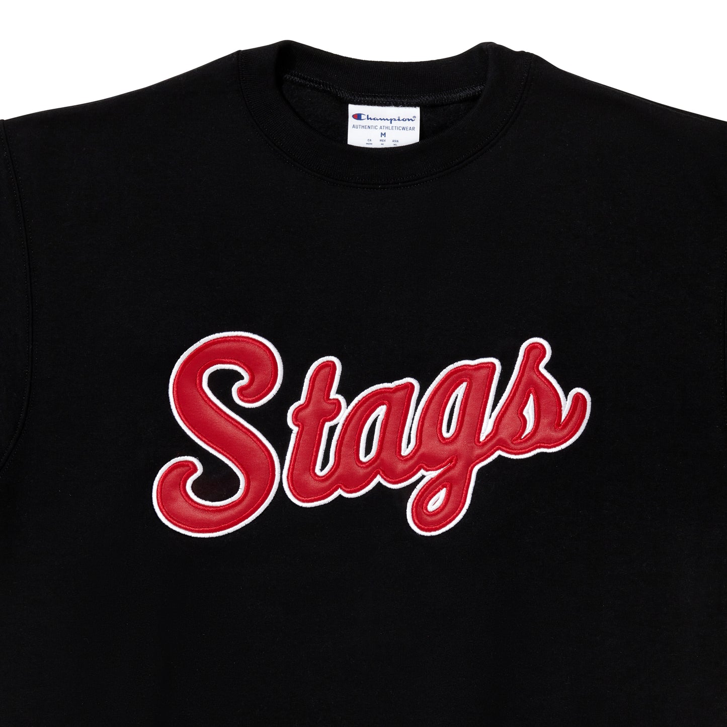 Stag Script Crewneck | Black