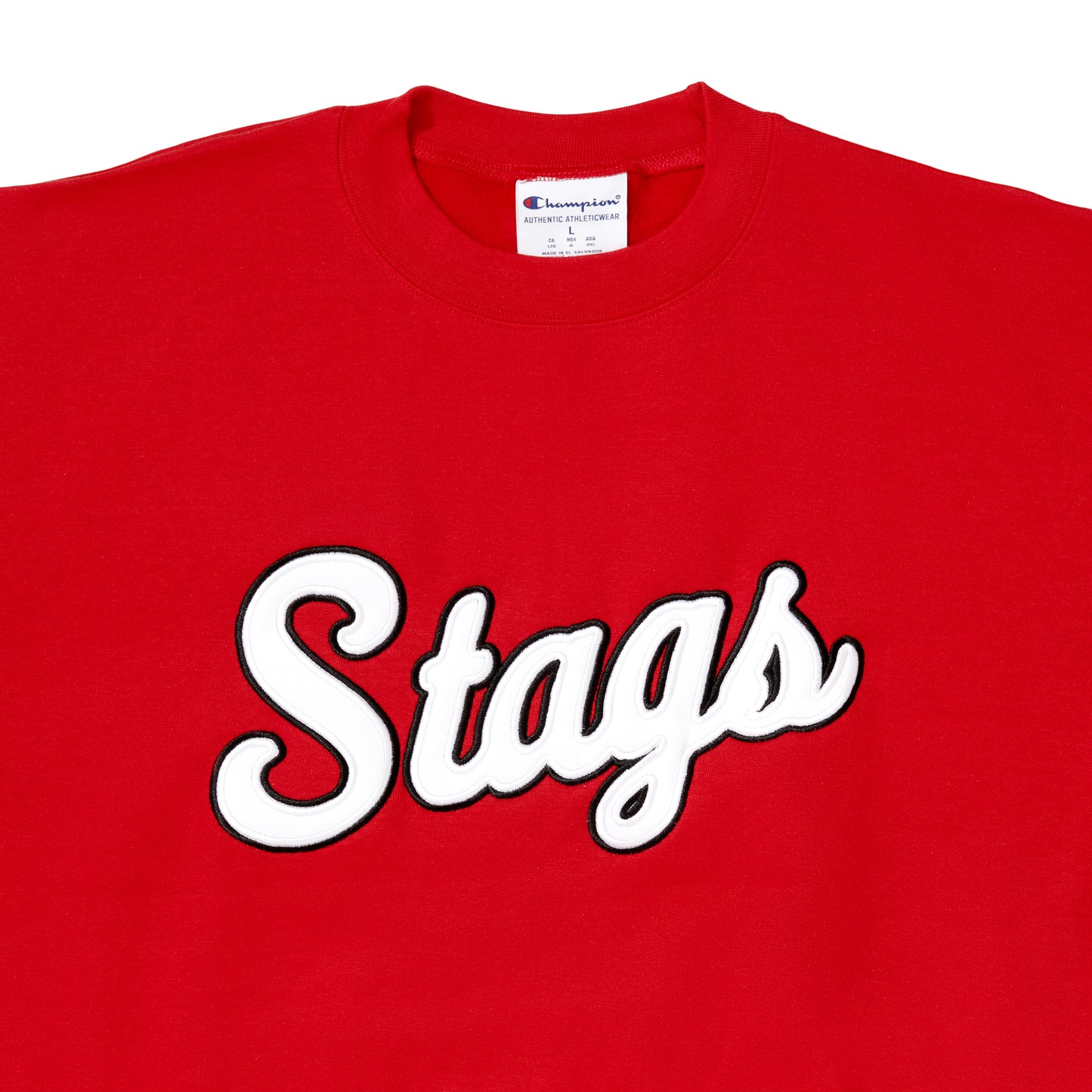 Stag Script Crewneck | Red
