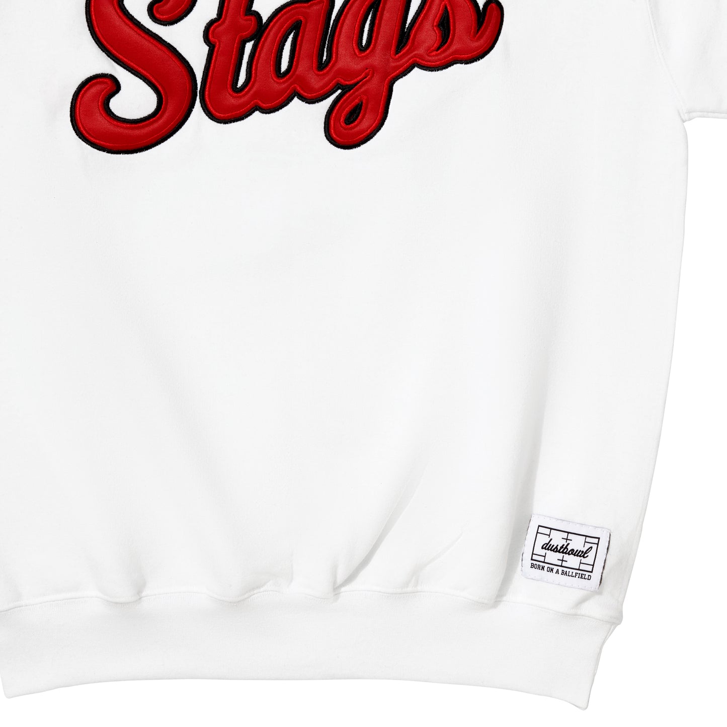 Stag Script Crewneck | White