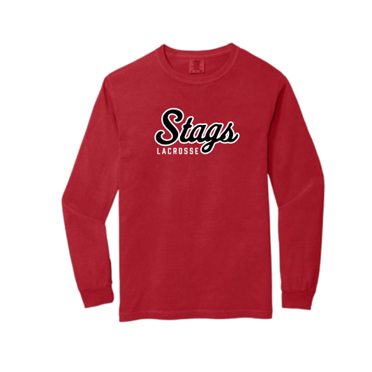 FAIRFIELD | STAG LACROSSE LONG SLEEVE TEE | RED