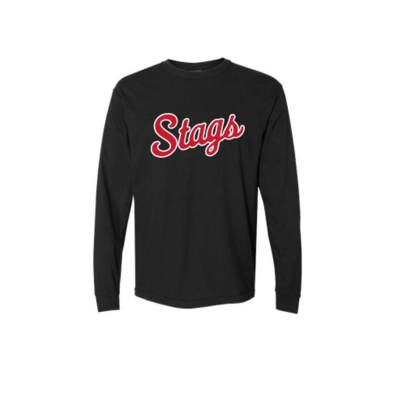Fairfield U | Stags Script Long Sleeve Black