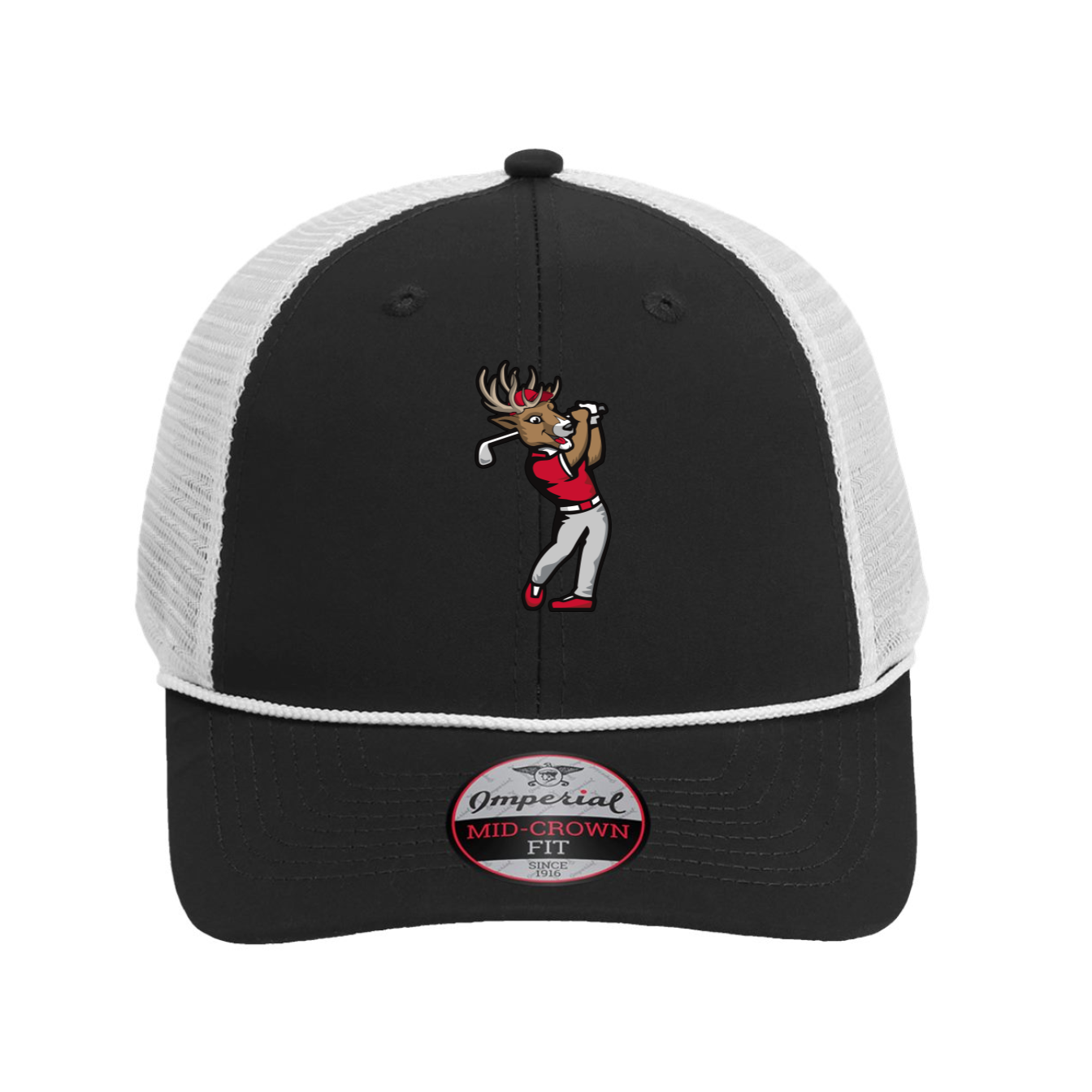 FAIRFIELD U. | Golfing Lucas Imperial Trucker Black/White