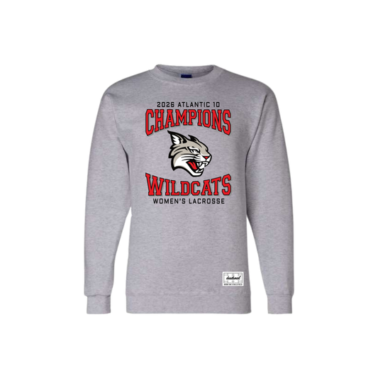 DAVIDSON | A10 CHAMPS GRAY CREWNECK SWEATSHIRT
