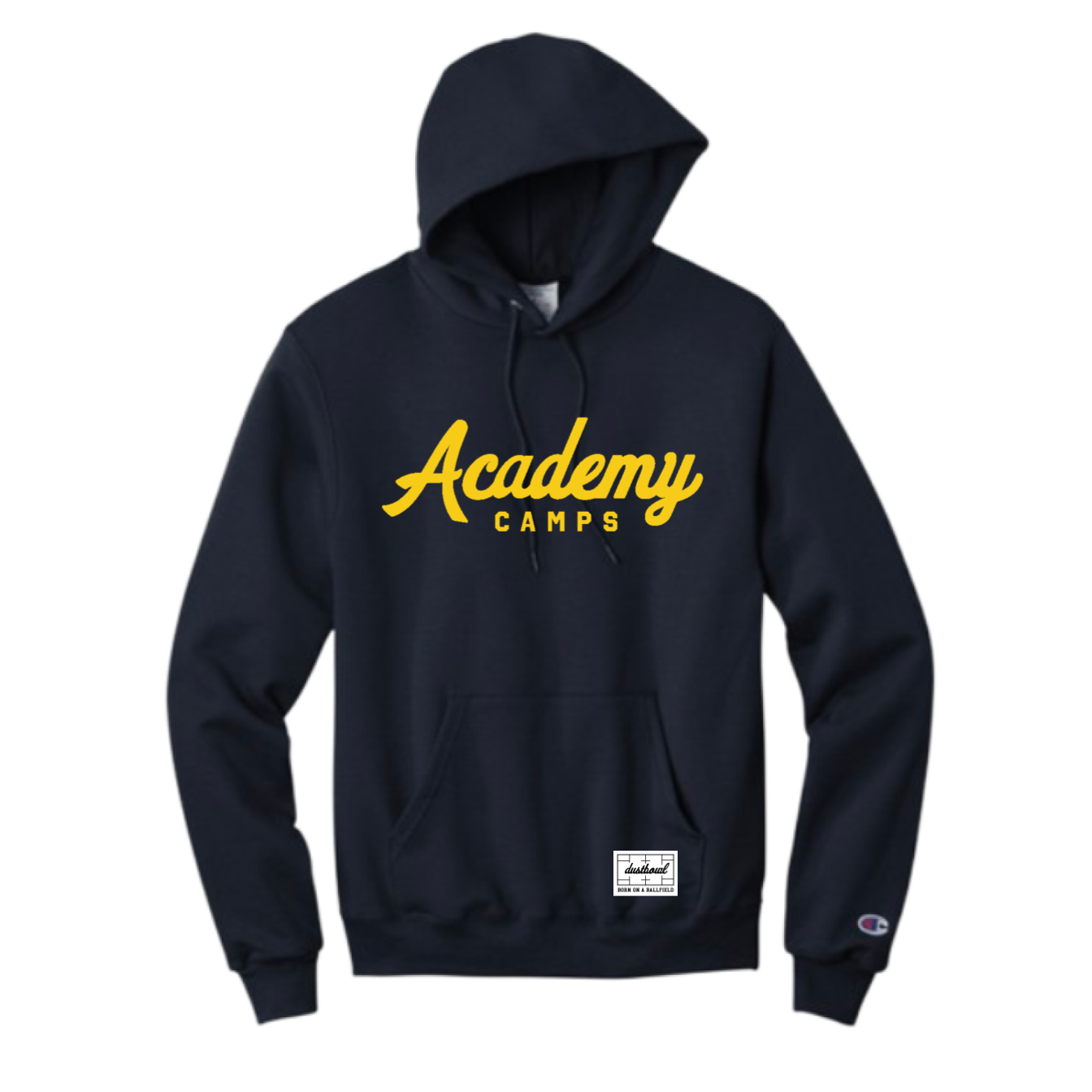 ACADEMY CAMPS | SCRIPT HOODIE SWEATSHIRT | NAVY