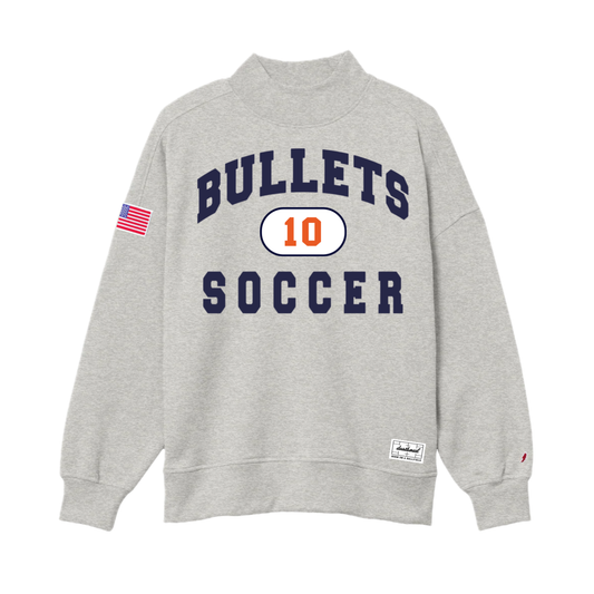 'BURG SOCCER | GREY MOCK NECK CREW