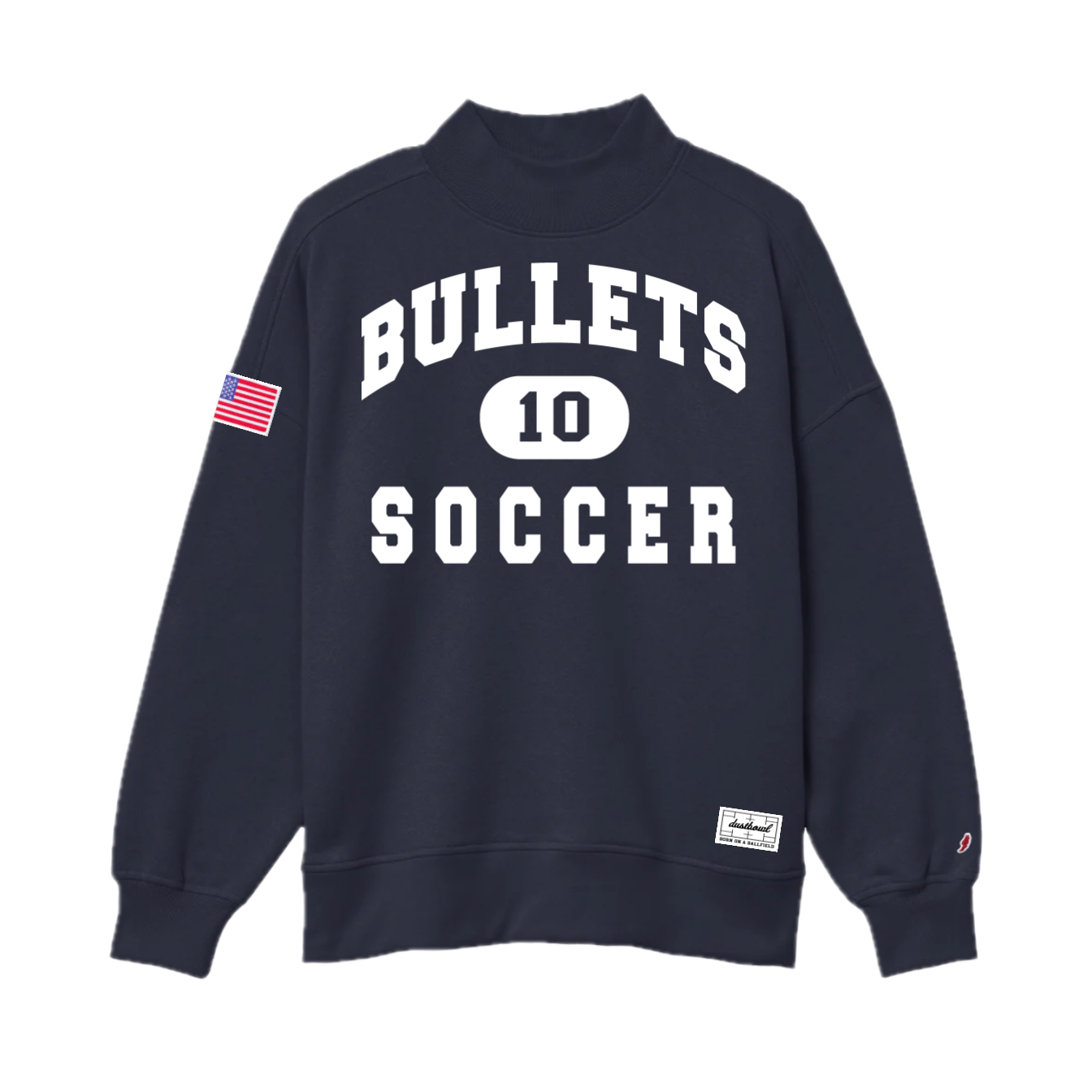 'BURG SOCCER | NAVY MOCK NECK CREW