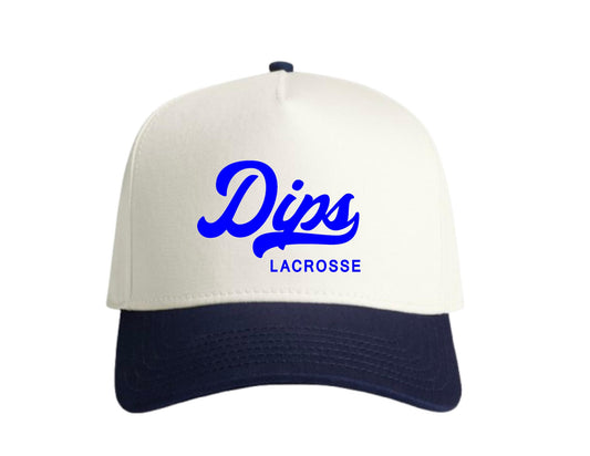 DIPS LACROSSE TWO-TONE CAP - NATURAL/NAVY