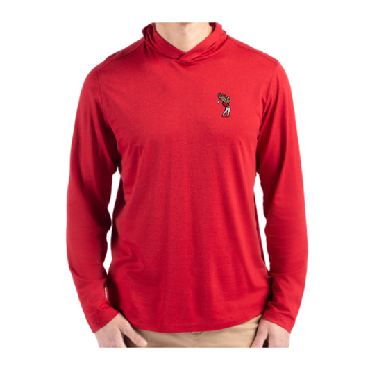 FAIRFIELD U. | Golfing Lucas Cutter & Buck Red Performance Hoodie