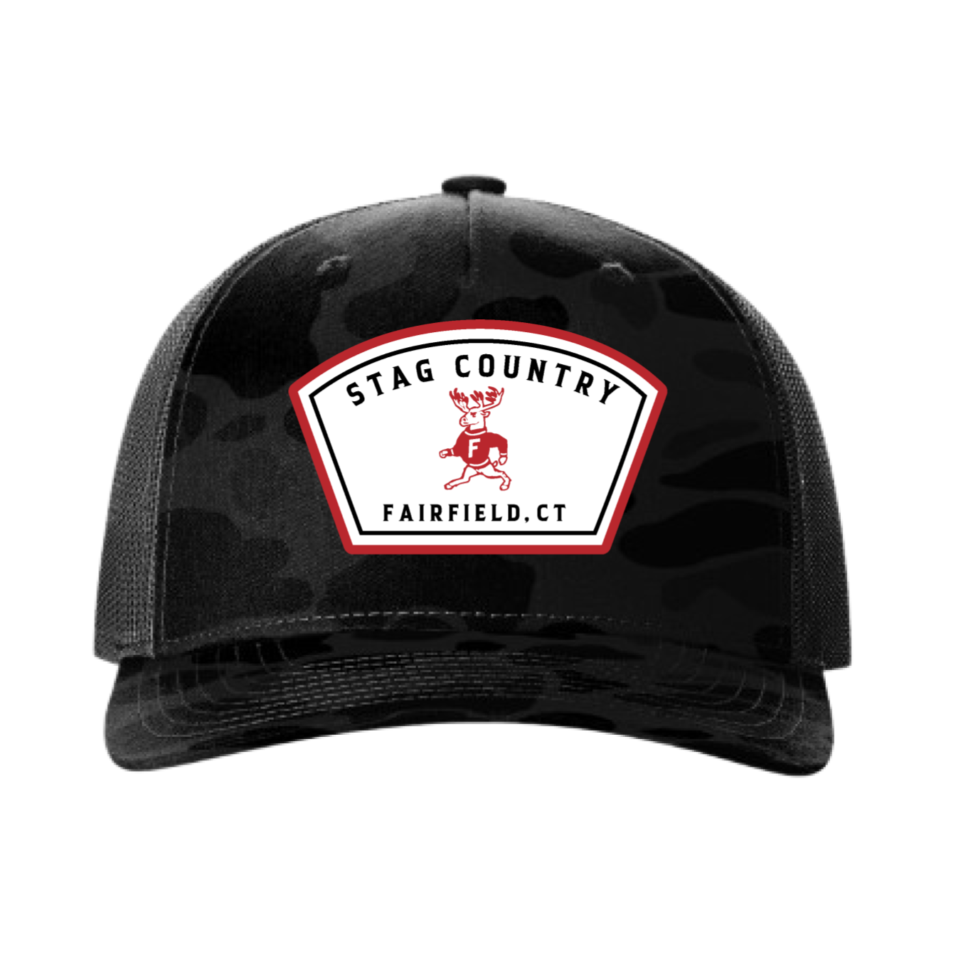 FAIRFIELD | STAG COUNTRY TRUCKER HAT - BLACKOUT CAMO