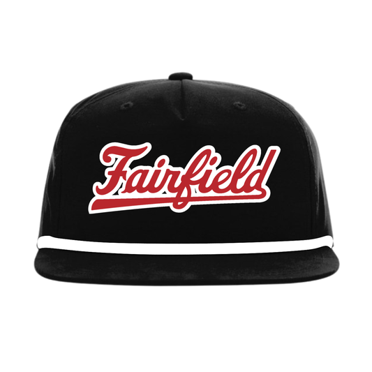 FAIRFIELD SCRIPT ROPE HAT - BLACK
