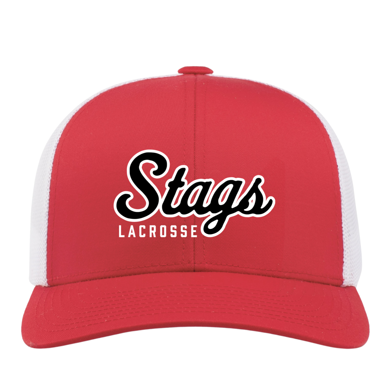 FAIRFIELD | STAGS LACROSSE SCRIPT TRUCKER | RED/WHITE