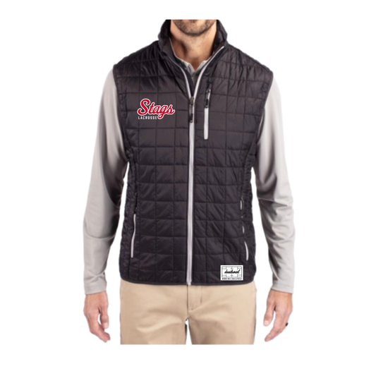 FAIRFIELD | STAGS LACROSSE SCRIPT MEN’S VEST | BLACK
