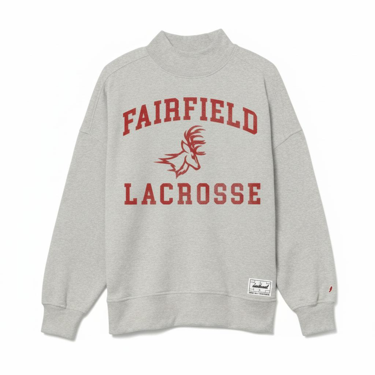 FAIRFIELD U LACROSSE | GREY STAG MOCK NECK