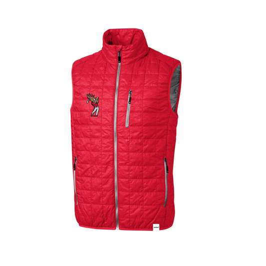 FAIRFIELD U. | Golfing Lucas Cutter & Buck Red Puffer Vest