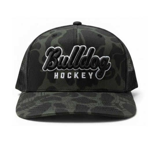 BULLDOG HOCKEY | SAMPLE PRICE DUCK CAMO VINTAGE SCRIPT
